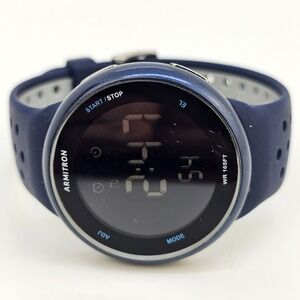 Armitron Digital Men's Watch 43MM Dark Blue Case Dark Blue Gray Plastic Bands